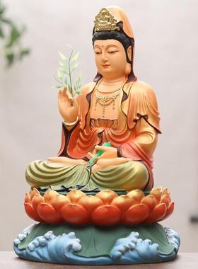 包邮客厅供奉观音佛像家用镇宅观音风水摆饰树脂观世音佛菩萨