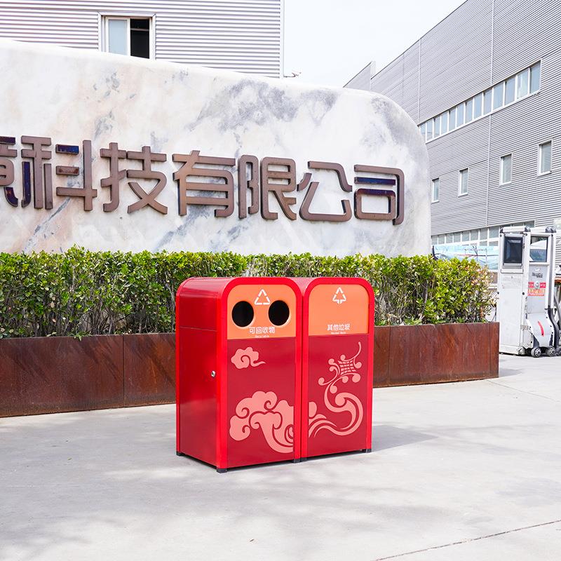 不锈钢分类垃圾桶户外创意环卫果皮箱市政小区景区分类垃圾筒 - 图0