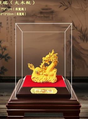 绒沙金金龙摆件家居书房办公室客厅饰品公司店铺工艺品礼物摆设