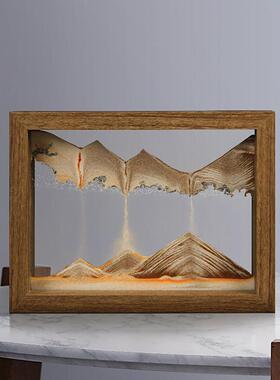 创意流沙绘画沙漏饰品客厅桌面入口电视柜酒柜装饰公司学校礼品