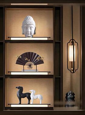 新中式高端轻奢创意金属摆件玄关客厅酒柜博古架电视柜家居装饰品