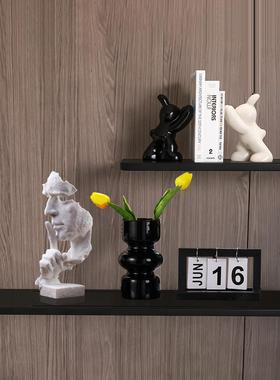 创意沉默是金摆件酒柜办公室书房桌雕塑家居客厅高级感艺术装饰品