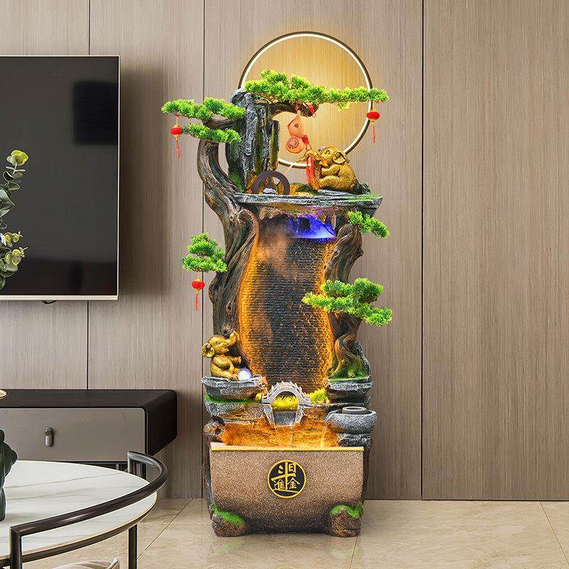 山水摆件循环水客厅落地屏风水幕墙招财风水轮假山流水景开 业装,淘宝优惠券,粉丝福利购,淘宝优惠卷