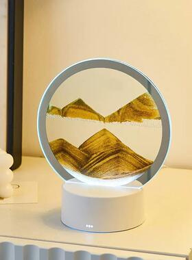 流沙画小夜灯摆件酒吧咖啡厅玄关桌面创意家居装饰乔迁新居小礼品