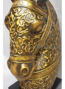 动物头像家居办公装饰品摆设商务年货礼品将军马头雕塑艺术摆件