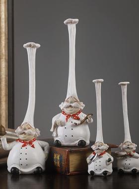 创意树脂工艺品厨师摆件时尚家居装饰酒吧西餐厅咖啡馆蛋糕店摆设