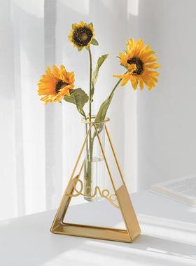 卫生间半墙装饰摆件洗漱台装饰品干区花瓶客厅卧室桌面房间仿真花