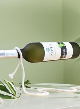 中式创意红酒架悬浮空酒瓶客厅酒吧店酒柜餐桌中间装饰品艺术摆件