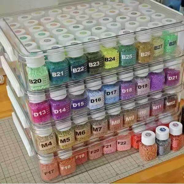拼豆收纳瓶子分装瓶收纳架展示架收纳盒分装盒拼豆瓶手工diy材料,淘宝优惠券,粉丝福利购,淘宝优惠卷