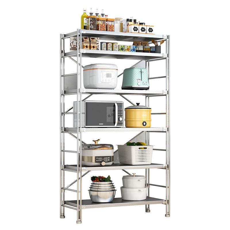 厨房不锈钢置物架落地烤箱微波炉收纳架家用货架阳台多层储物架子,淘宝优惠券,粉丝福利购,淘宝优惠卷