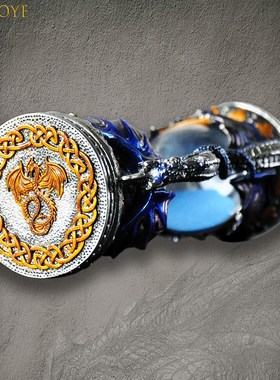 耶梦加得金属沙漏15分钟计时器龙形创意摆件家居饰品生日圣诞礼物