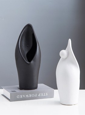 禅意日式陶瓷摆件客厅桌面复古工艺品玄关电视柜样板间装饰品摆设