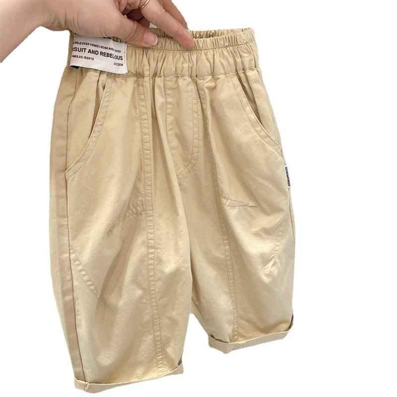 儿童时尚裤子男童工装短裤夏季外穿宝宝休闲七分裤小男孩梭织中裤,淘宝优惠券,粉丝福利购,淘宝优惠卷