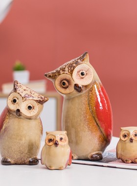 创意家居陶瓷小摆件电视柜客w厅酒柜装饰品玄关可爱兔桌面房间摆