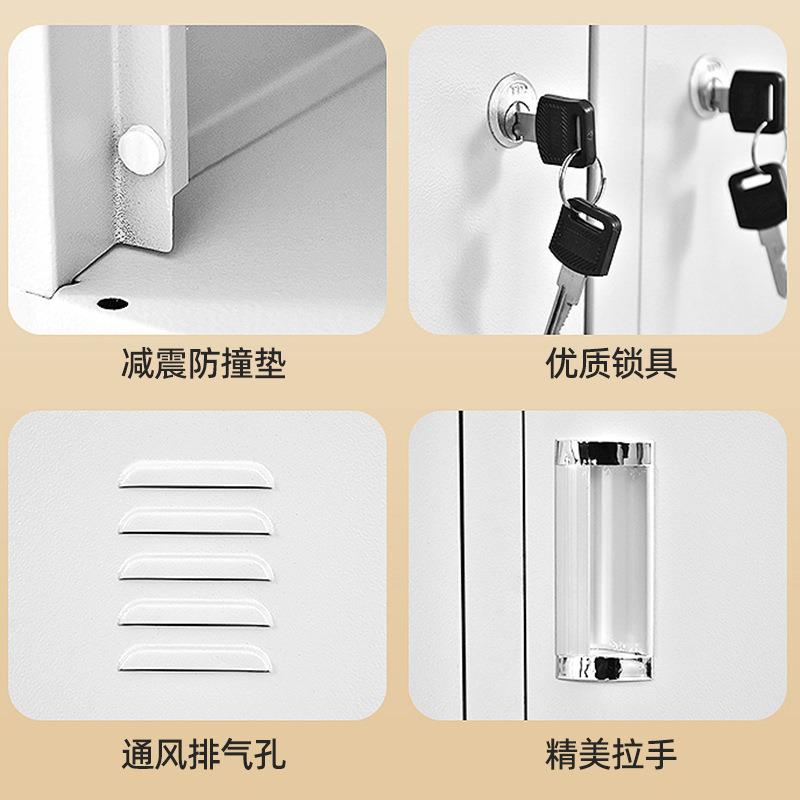 钢制更衣柜员工宿舍铁皮储物柜浴室健身房换衣柜子多门收纳柜鞋柜 - 图2