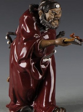 石湾陶瓷中式家居客厅玄关前台钟馗摆F件招财礼品摆设天师引福归