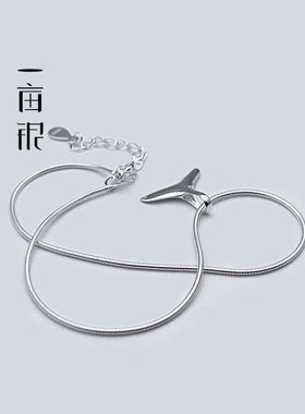S925纯银海豚之恋美人鱼尾脚链美