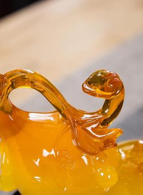 树脂仿蜜蜡福禄如意葫芦家居装饰摆件客厅酒柜办公桌创意工艺摆设