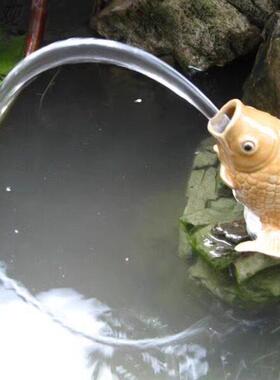 吸水石假山陶瓷配件流水大号睡鲤鱼山水盆景配件多肉水族造景摆件