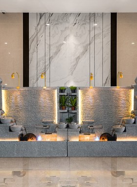 水幕墙流水屏风循环流水简约多色水帘墙隔断户外庭院鱼池背景墙