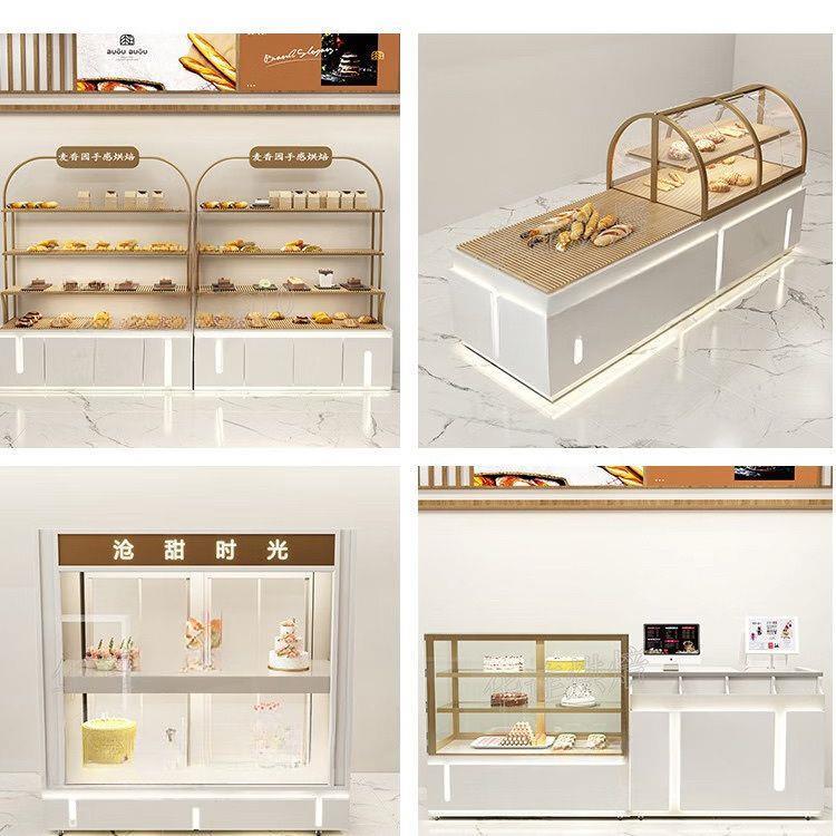新款面包柜面包展示柜蛋糕店货架糕点展示柜中岛柜模型烘焙房边柜 - 图3