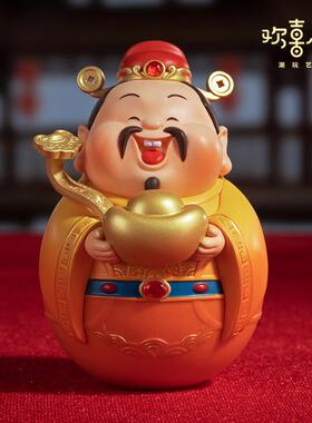 欢喜小将 解压《不倒翁》 可玩性高办公桌搭 打工人招财工位摆件