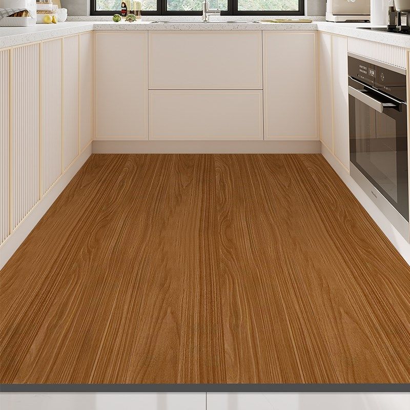 PU leather imitation wood grain kitchen floor mat, water-absorbent, non-slip, oil-proof, wipeable, washable carpet mat, full Y cuttable feet