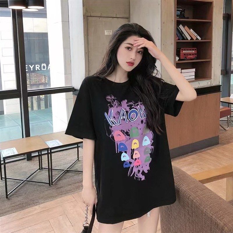 下装消失欧货大版中长款t恤女遮屁股大码200斤高个子加长版洋气盖,淘宝优惠券,粉丝福利购,淘宝优惠卷