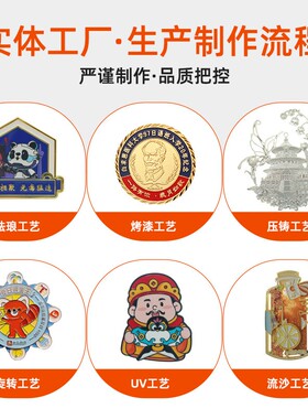 金属徽章定做胸针定制校徽冰箱贴