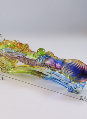 大笔招财琉璃文昌笔摆件客厅书房办公桌面中式摆设乔迁文房礼品