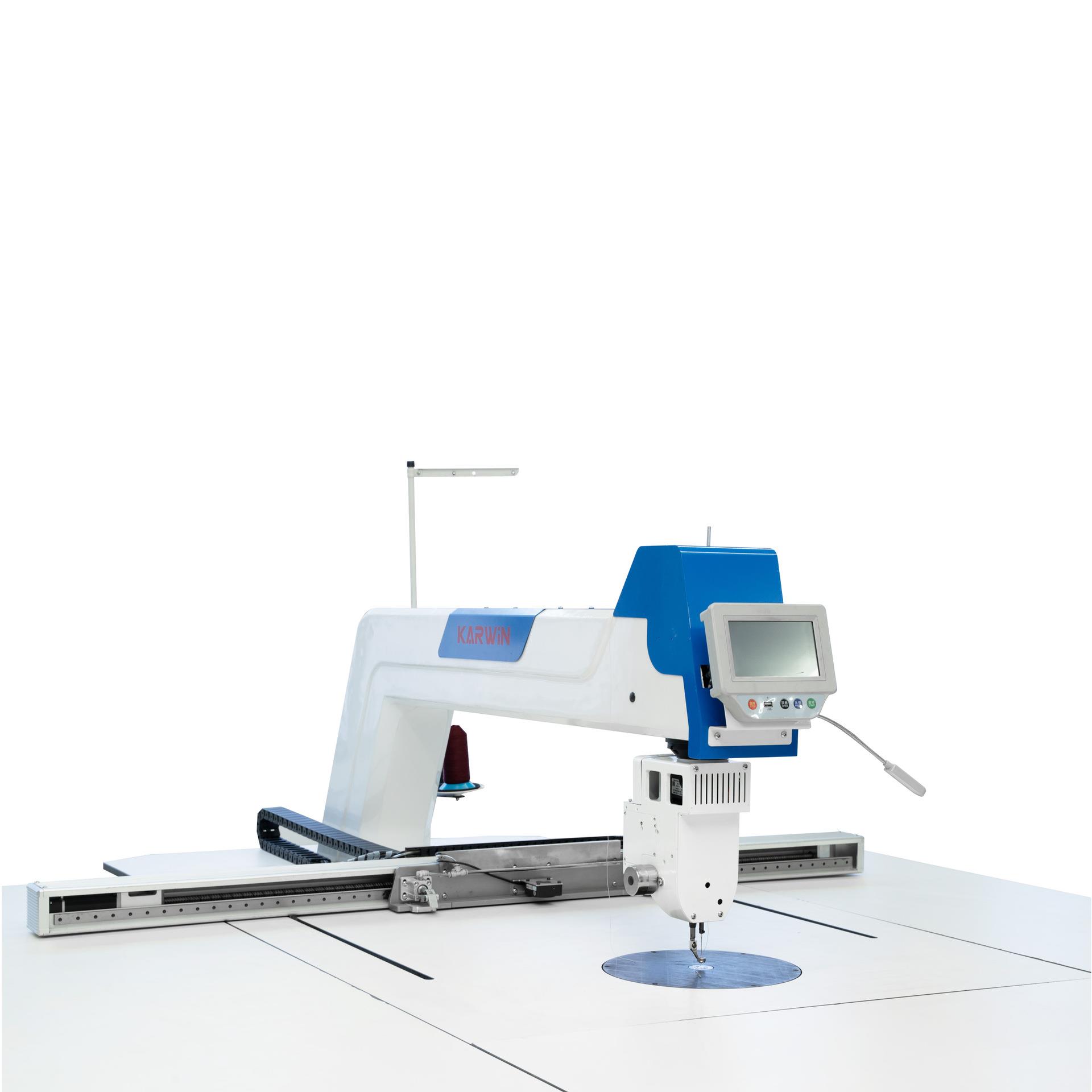 全自动电脑花样机大范围羽绒服缝纫设备厚料缝纫机汽车脚垫模板机 - 图0