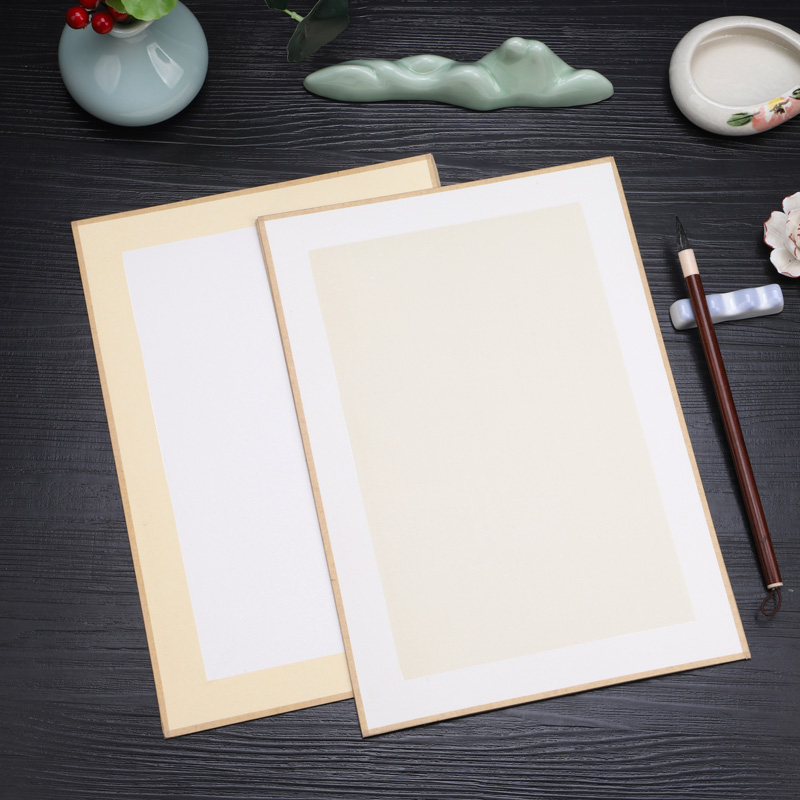 A3A4A5加厚真丝熟绢布卡纸软卡镜片宋画没骨画工笔画真绢卡纸仿古 - 图1