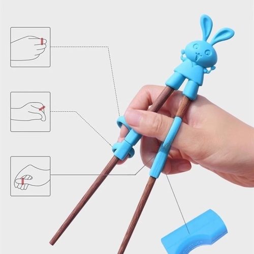 大儿童专用实木学习筷子矫正器 筷子辅助器训练筷子指环套5-6-9岁 - 图0