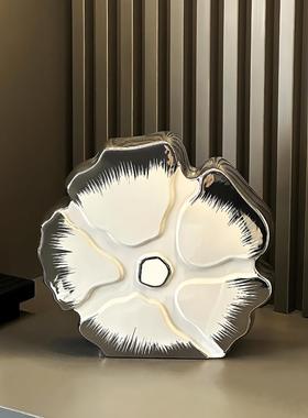 高级感设计师艺术陶瓷摆饰侘寂风客厅玄关电视柜摆设轻奢高档装饰