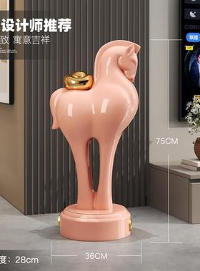 马上有钱大型落地摆件酒店大堂雕塑客厅办公室装饰品开 业乔迁礼