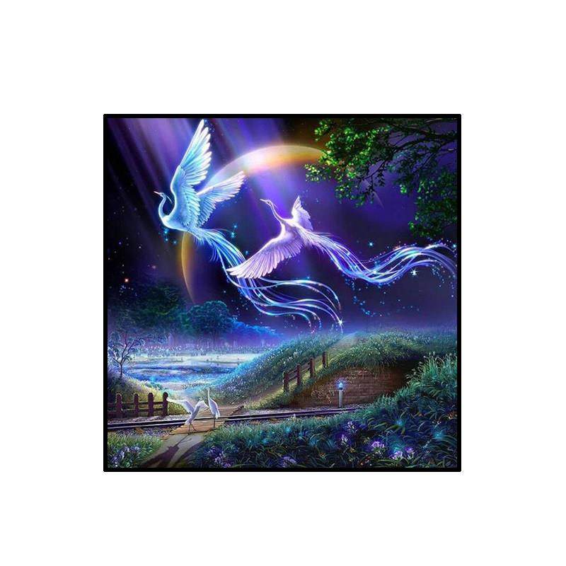 钻石画2024新款动物比翼鸟风景5d手工贴钻十字绣客厅卧室水钻满钻,淘宝优惠券,粉丝福利购,淘宝优惠卷