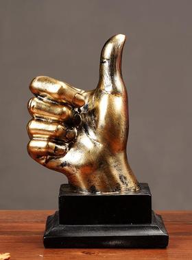 北欧个性手势成功招财摆设 创意家居电视柜桌面办公室装饰品摆件