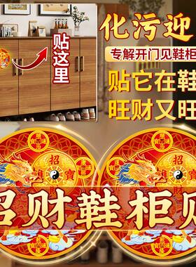 解决开门是鞋柜五帝钱金