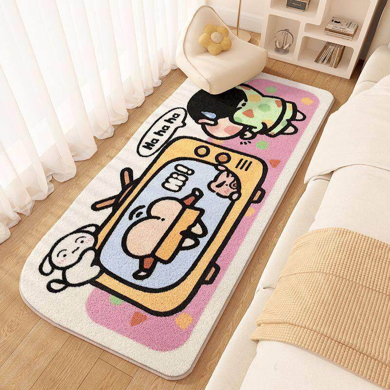 蜡笔小新卧室床边毯客厅羊绒地垫衣帽间可爱卡通飘窗垫子儿童地毯,淘宝优惠券,粉丝福利购,淘宝优惠卷