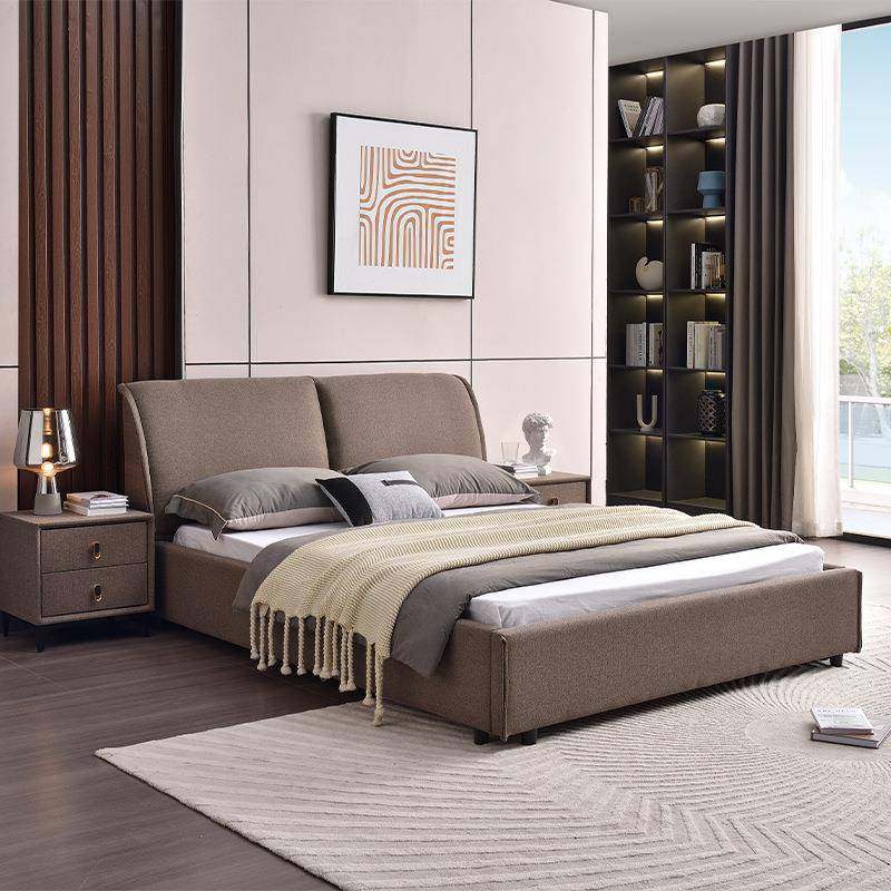 厂现代简约麻布床1.8米意式主卧婚床 极简布艺床软包双人床,淘宝优惠券,粉丝福利购,淘宝优惠卷