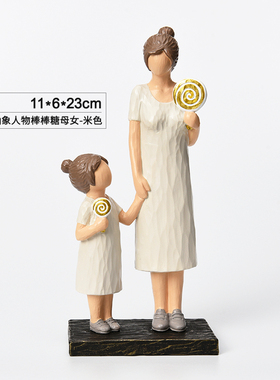 创意幸福人物结婚摆件亲子一家y四口床头柜卧室客厅装饰品生日礼