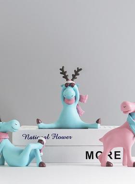 网红创意高端大气工艺品新家客厅电视柜子花架展示柜装Z饰品小摆