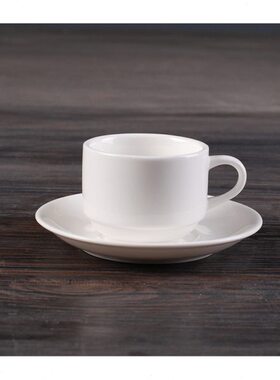 简约现代样板房客厅餐桌摆件 纯色陶瓷咖啡杯碟 家居软装配饰