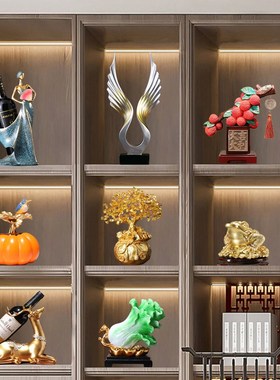 老板董事b长领导办公室装饰品摆件书柜背景柜桌面高级轻奢送礼摆