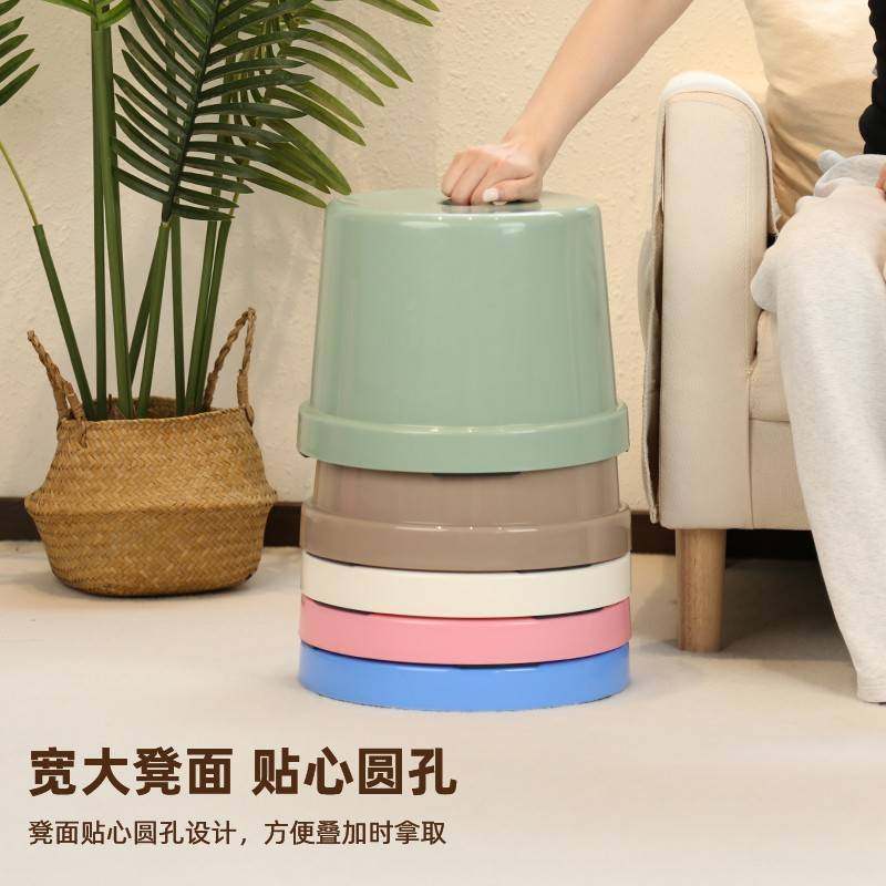 需定制珠江牌塑料凳子圆凳儿童小板凳成人浴凳家用加厚矮凳-图0