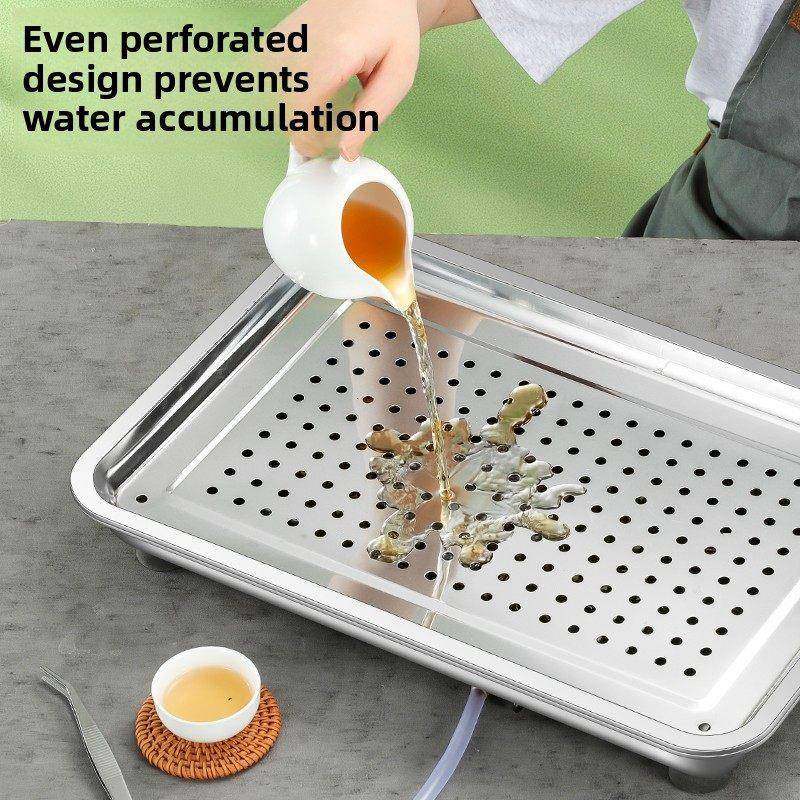 304不锈钢矩形托盘排水板茶池双层饺子板商业蒸米饭板烧烤板,淘宝优惠券,粉丝福利购,淘宝优惠卷