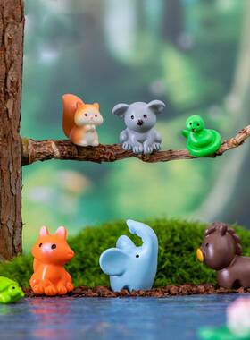 苔藓微景观创意可爱小动物青蛙小黄鸭子公仔装饰品微缩迷你小摆件