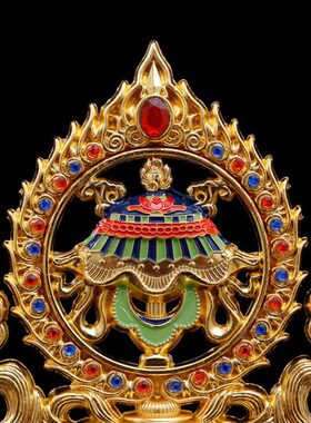 铜宝八瑞相珐琅彩高脚合金密宗摆件的绘供彿吉祥八藏式大号八吉祥