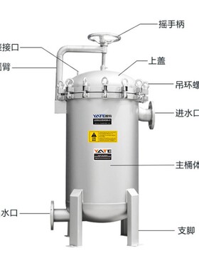 304不锈食用油袋式过滤设器豆油油过滤备钢大豆油脂多袋式过993滤
