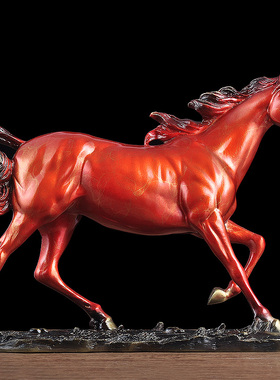 纯铜大号马摆件工艺品马到成功办公室摆设招财书房客厅玄关装饰品